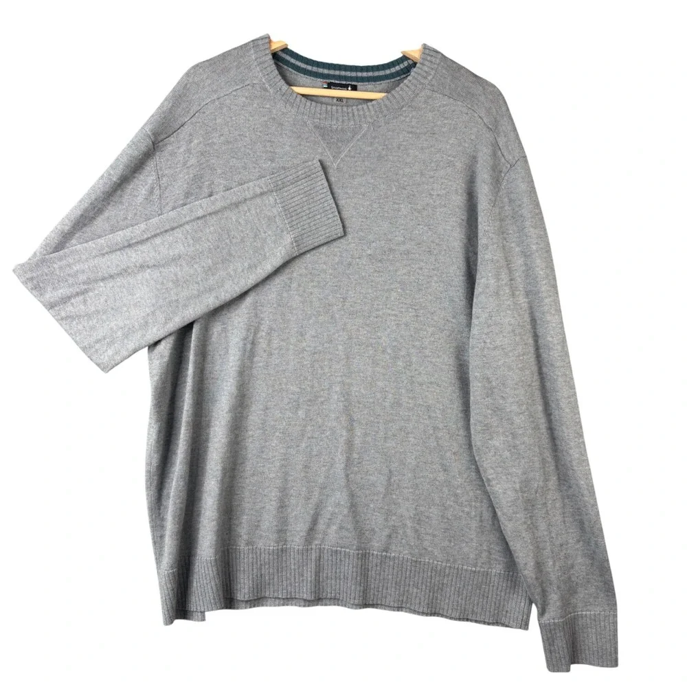 Smartwool Sparwood Crew Sweater Mens XXL Gray Merino Wool Blend SW016426